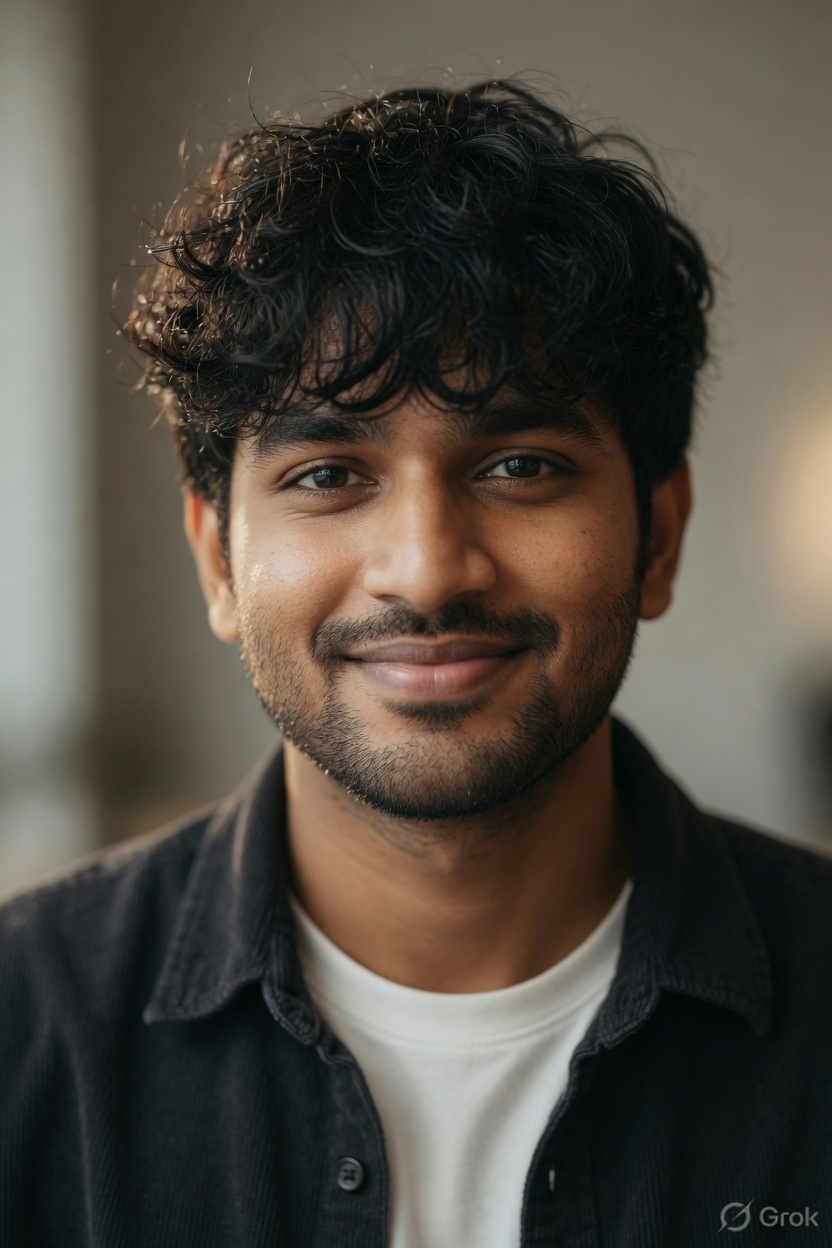 Close-up portrait of Harnur smiling